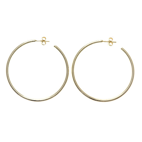 Pendientes de plata chapada, estilo aros