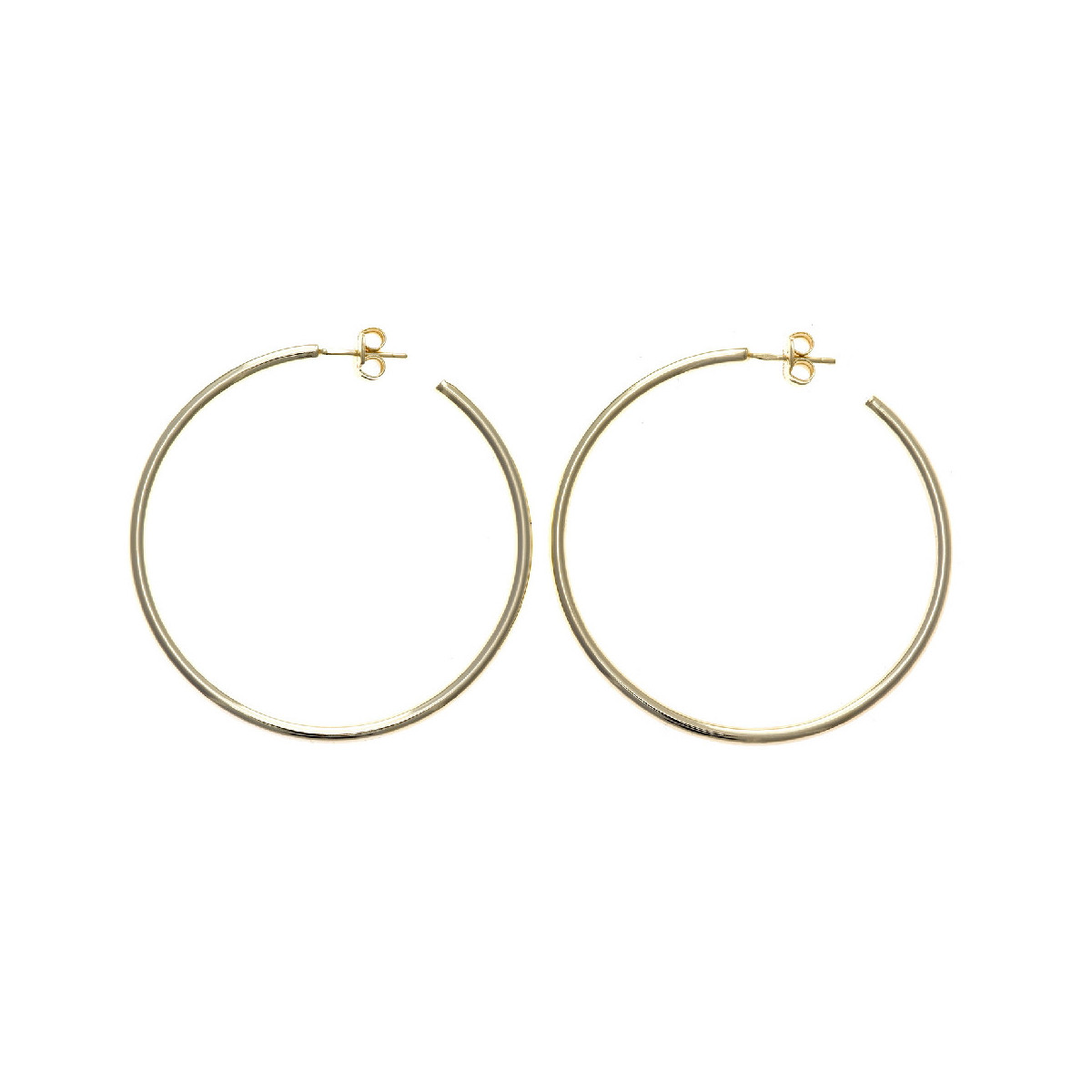 Pendientes de plata chapada, estilo aros