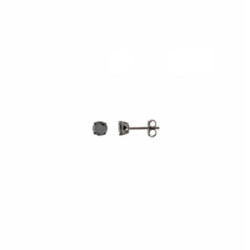 Pendientes de plata con circonita negra