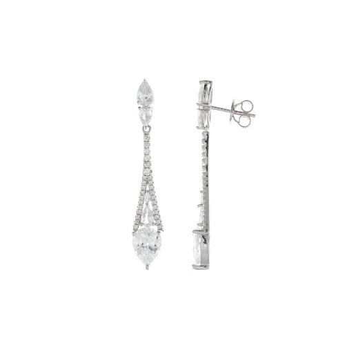 Pendientes de plata con circonitas