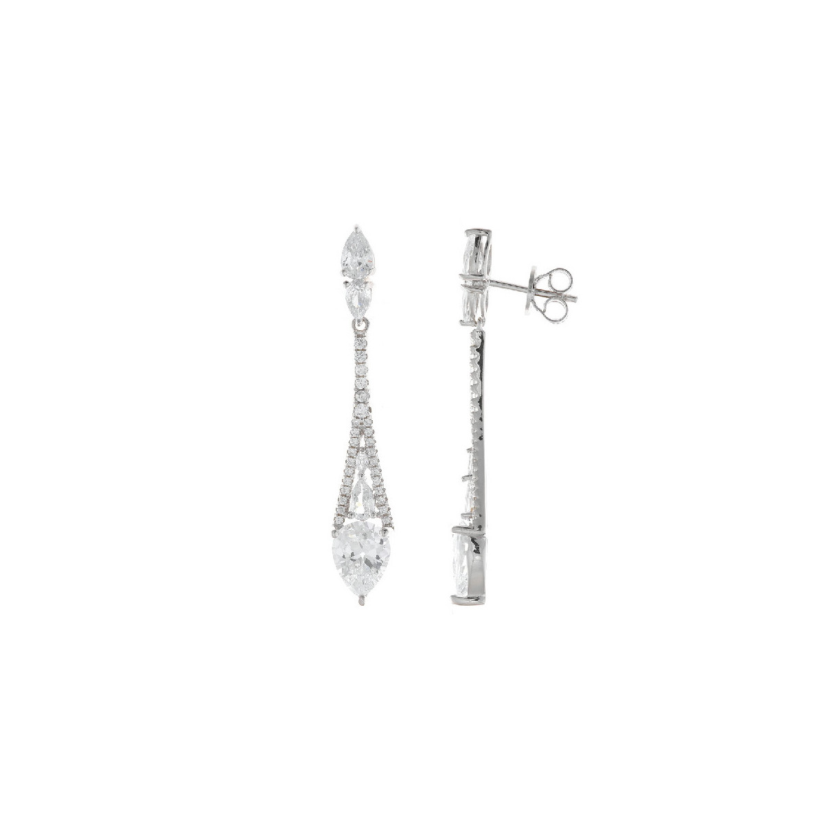 Pendientes de plata con circonitas