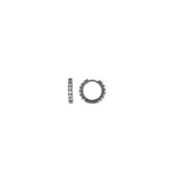 Pendientes de plata, estilo aros con circonitas