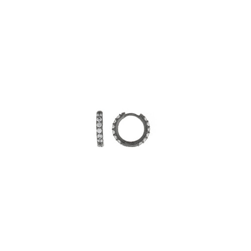 Pendientes de plata, estilo aros con circonitas