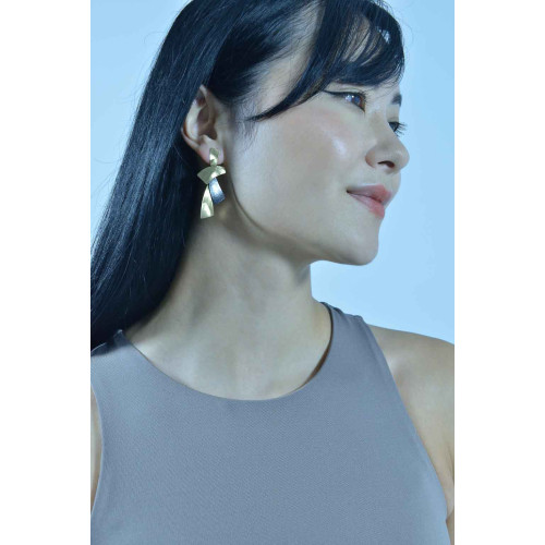 PENDIENTES LARGOS DE PLATA CHAPADA