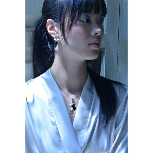 PENDIENTES LARGOS DE PLATA CHAPADA