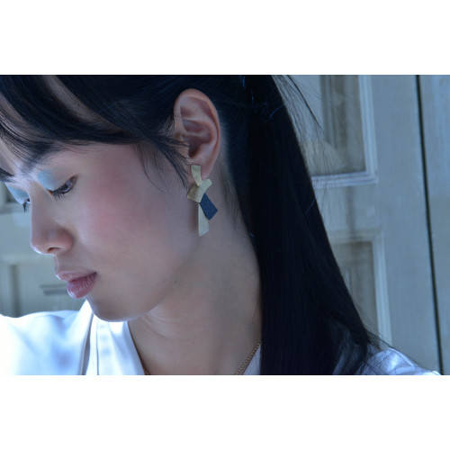 PENDIENTES LARGOS DE PLATA CHAPADA