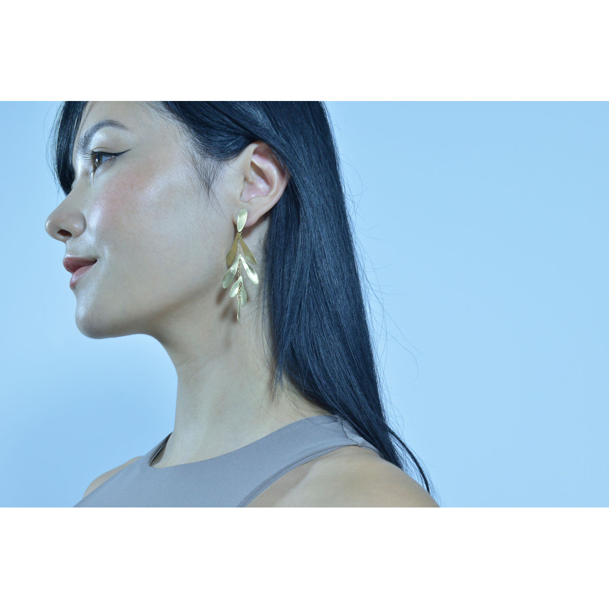 PENDIENTES LARGOS DE PLATA CHAPADA