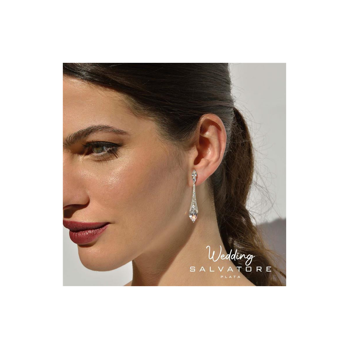 Pendientes de plata con circonitas