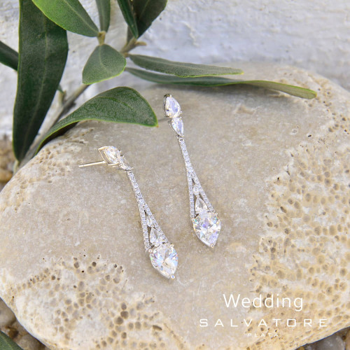 Pendientes de plata con circonitas