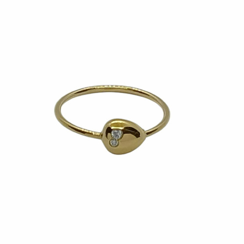 Anillo de oro amarillo con diamantes