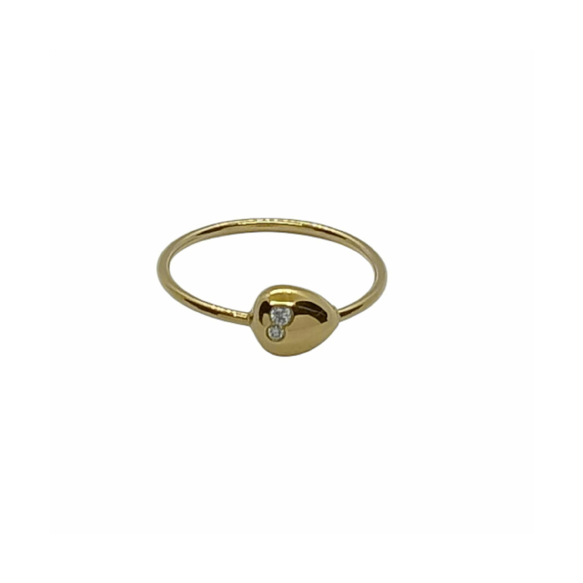 Anillo de oro amarillo con diamantes