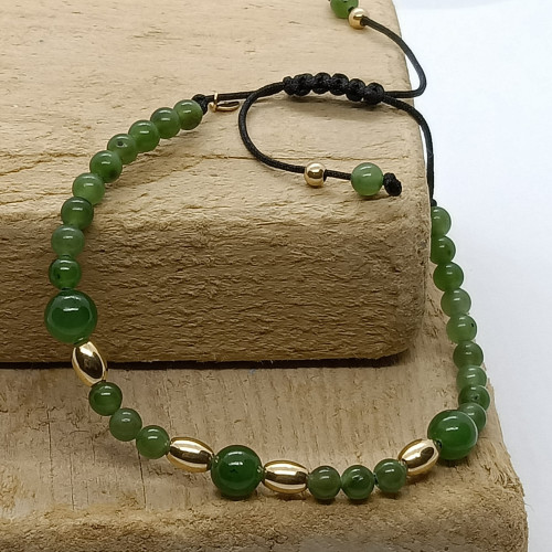 Pulsera de jade y oro amarillo