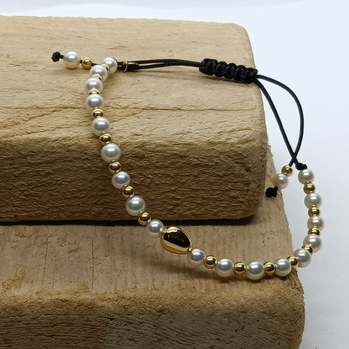 Pulsera de Perlas  y oro amarillo