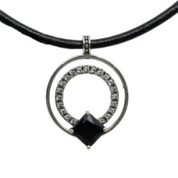 Collar de plata con circonitas