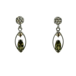 Pendientes de plata con circonitas de colores