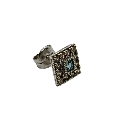 Pendientes de plata con circonitas de colores