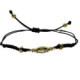 Pulsera de plata con macramé y circonita