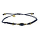 Pulsera de plata con macramé y circonita
