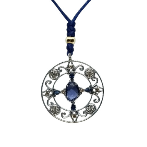Collar de plata con circonitas