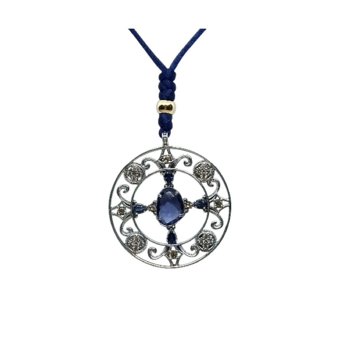 Collar de plata con circonitas