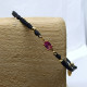 Pulsera de plata con macramé y circonita Pulsera de plata con macramé y circonita