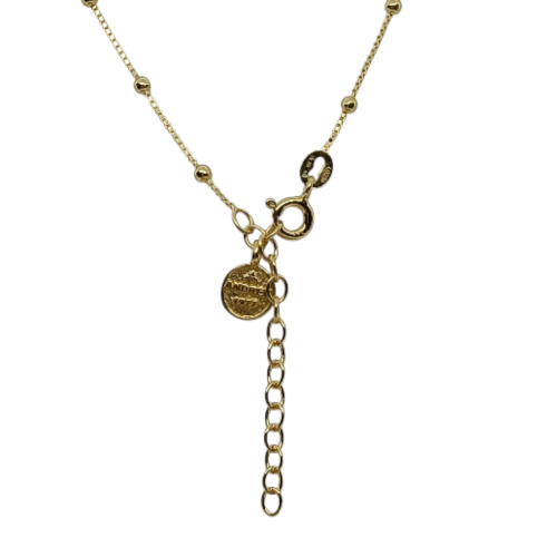 Collar de plata chapada con circonitas