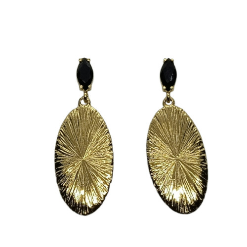 Pendientes de plata con baño chapado y circonitas