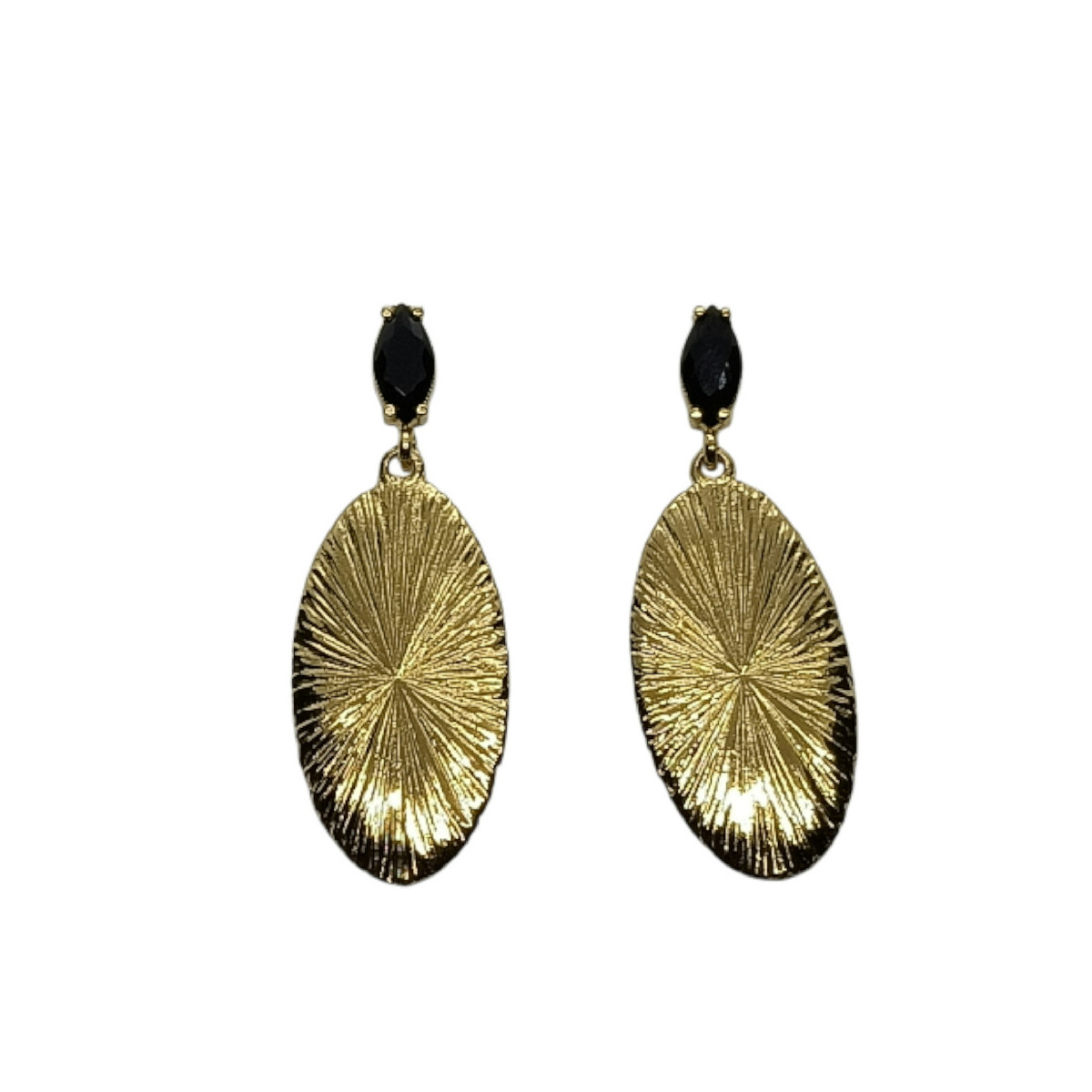 Pendientes de plata con baño chapado y circonitas