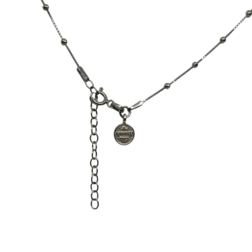 Collar de plata con forma de cruz y circonitas