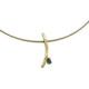 Collar de plata chapada con circonita