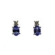 Pendientes de oro blanco con diamantes y tanzanitas