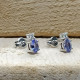 Pendientes de oro blanco con diamantes y tanzanitas