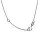 Gargantilla de oro blanco con diamante y tanzanita