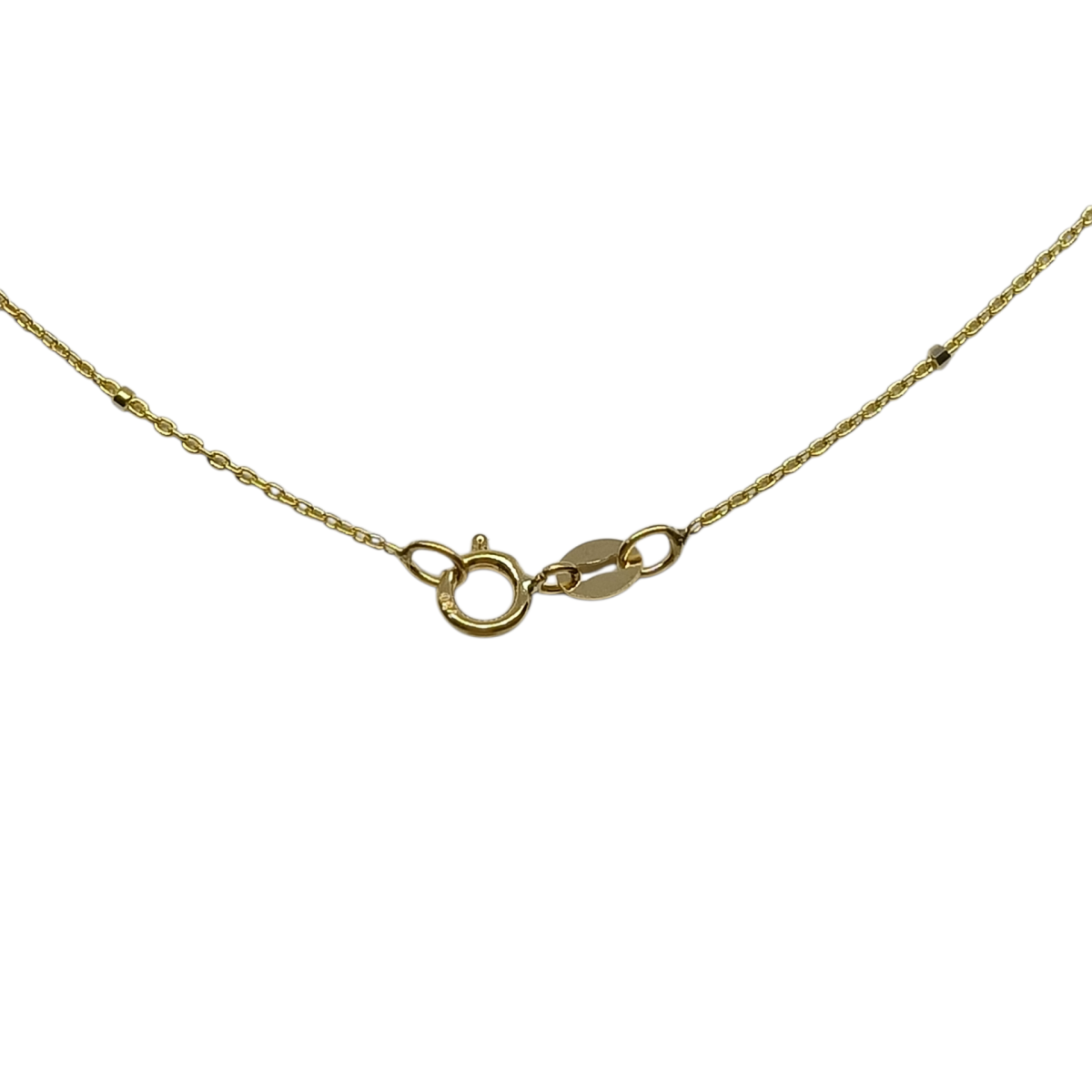 Gargantilla de oro amarillo con diamantes y rubí