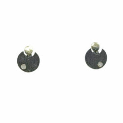 Pendientes de plata y oro con diamantes