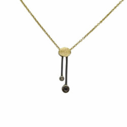 Colgante de plata y oro con diamante