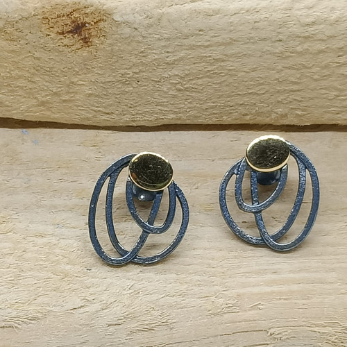 Pendientes de plata chapada