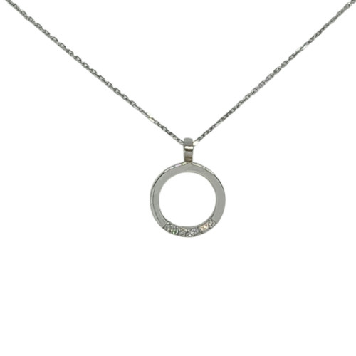 Gargantilla de oro blanco con diamantes