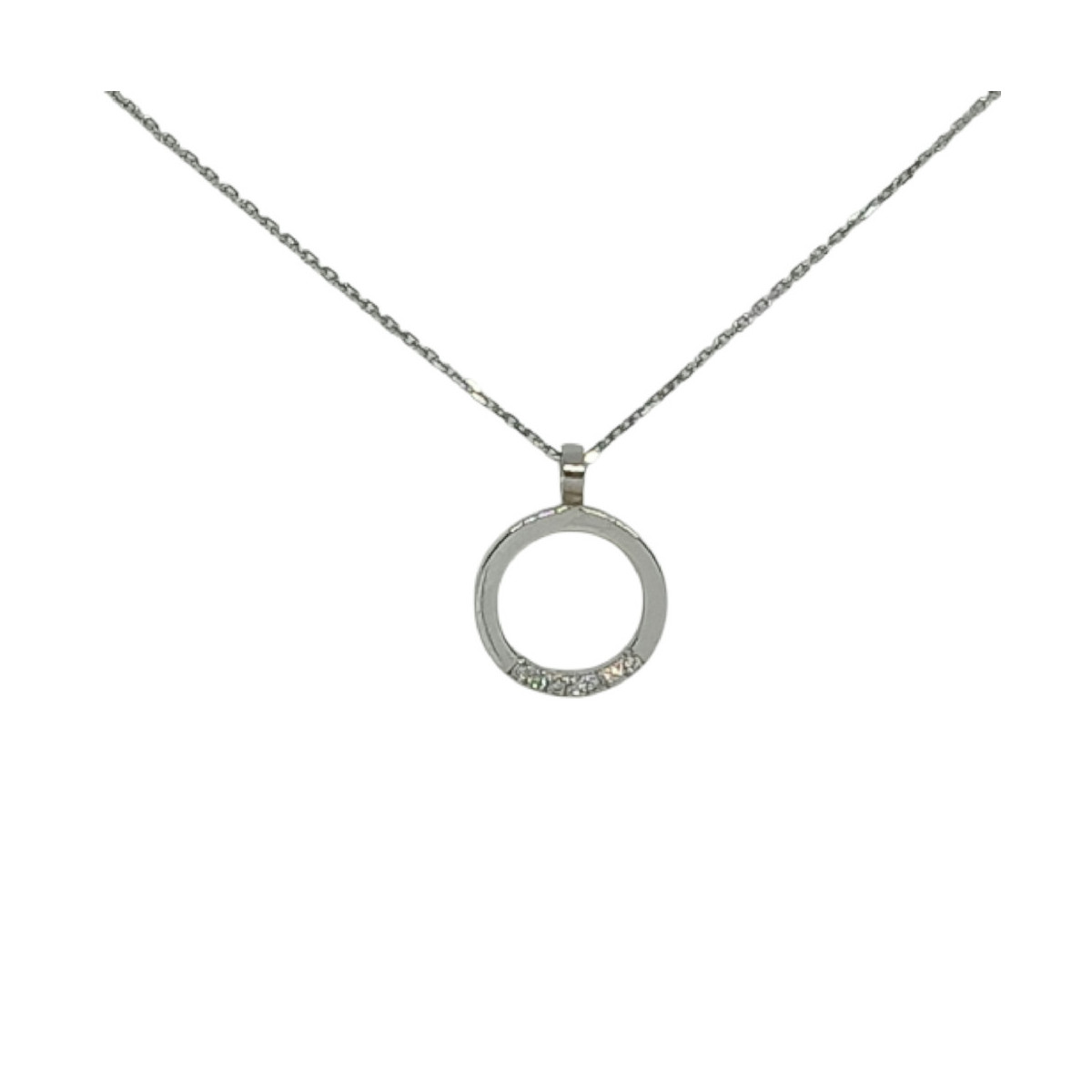 Gargantilla de oro blanco con diamantes