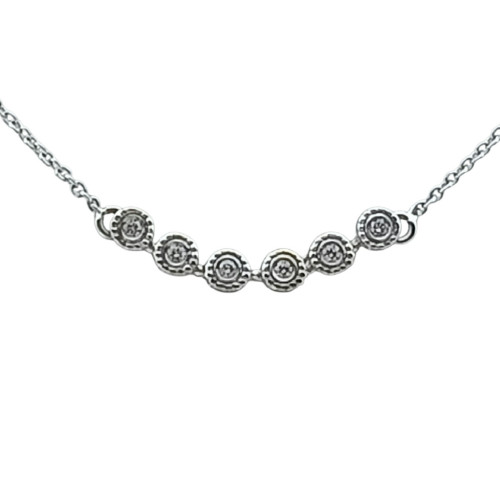 Gargantilla de oro blanco con diamantes