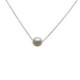Gargantilla de oro blanco con perla