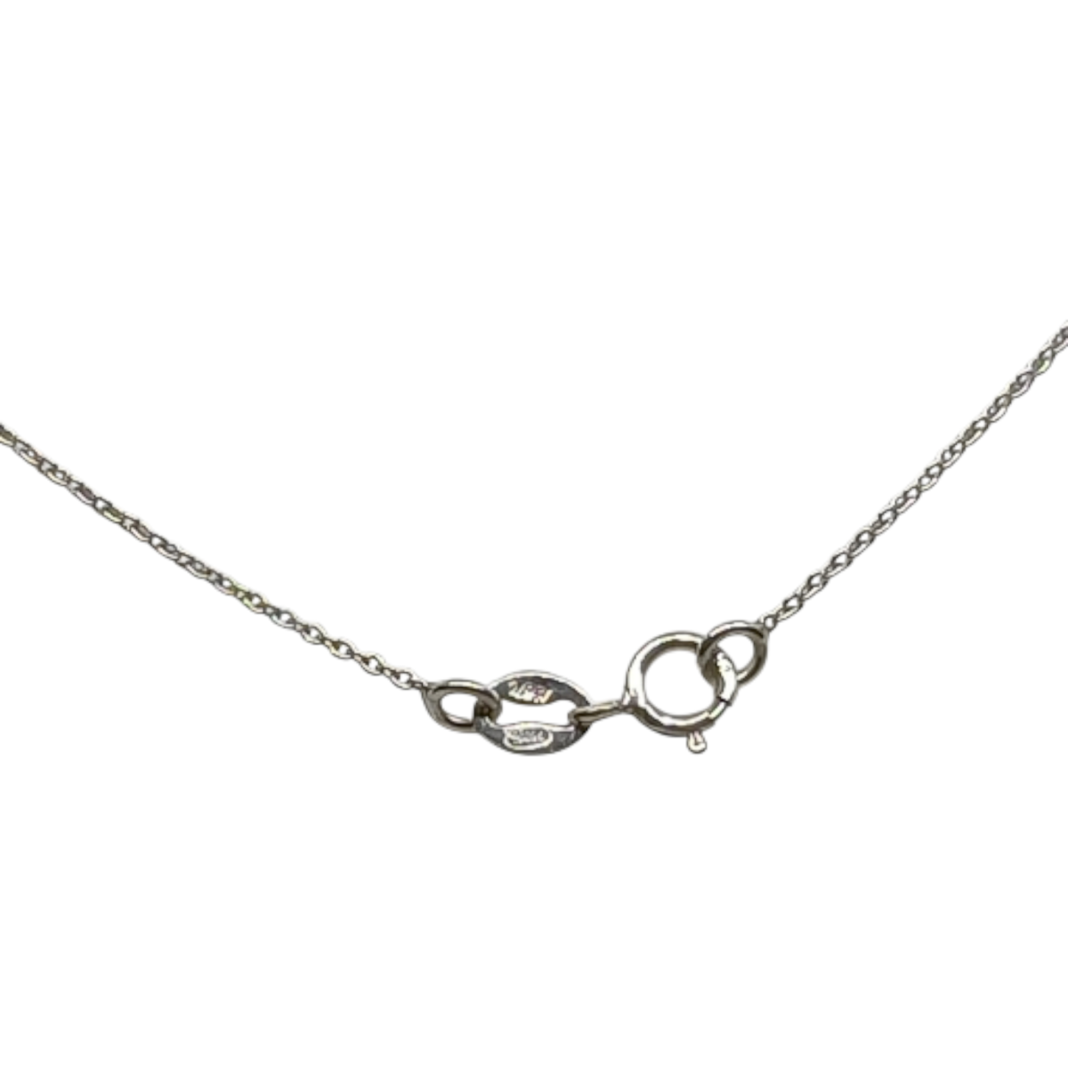 Gargantilla de oro blanco con perla