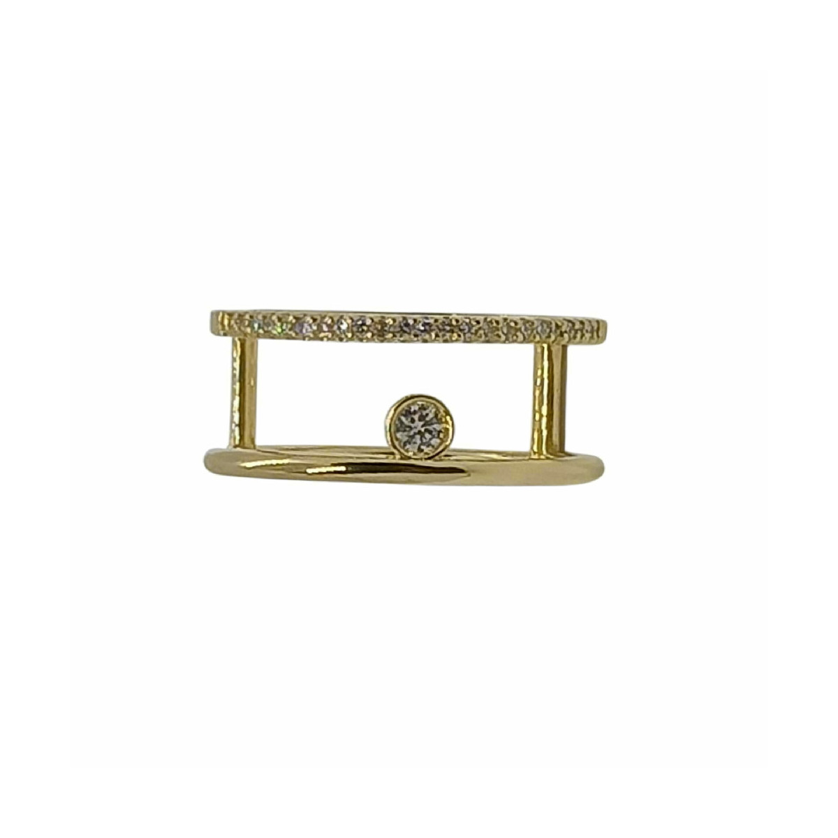 ANILLO DE ORO AMARILLO CON diamantes