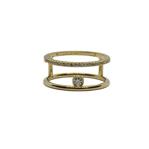 ANILLO DE ORO AMARILLO CON diamantes
