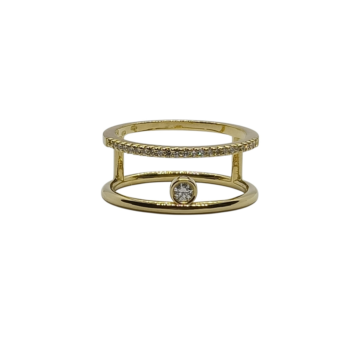 ANILLO DE ORO AMARILLO CON diamantes