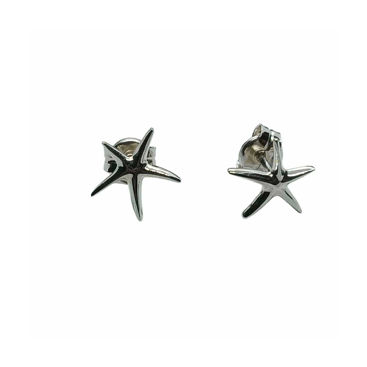 Pendientes de plata con forma de estrella de mar