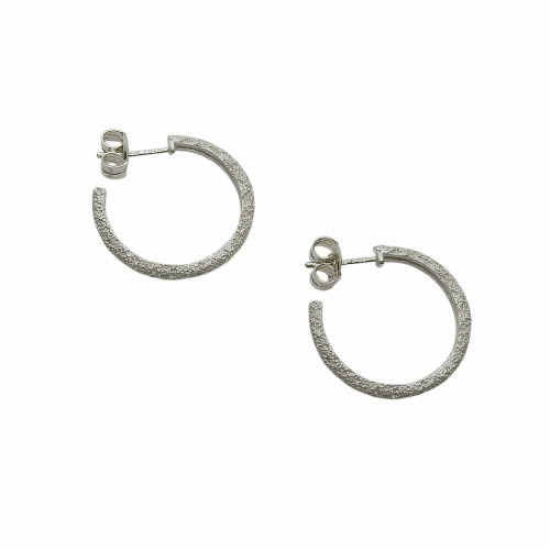 Pendientes de plata estilo aros