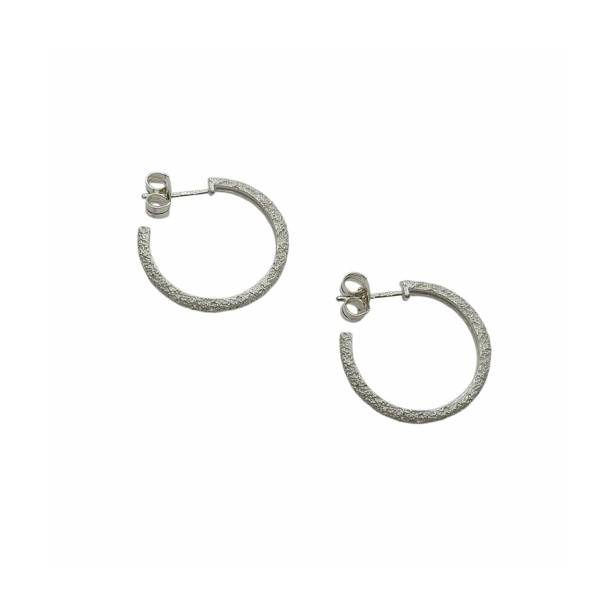 Pendientes de plata estilo aros