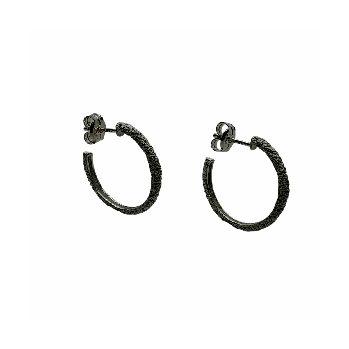 Pendientes de plata estilo aros