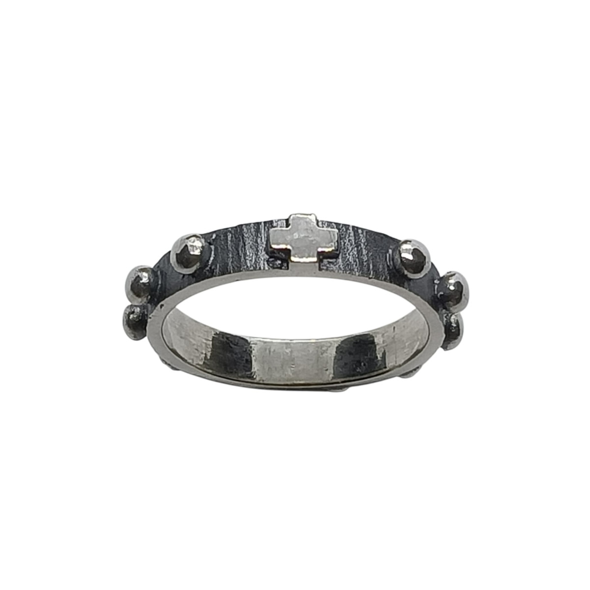 Sortija de plata con forma de Rosario